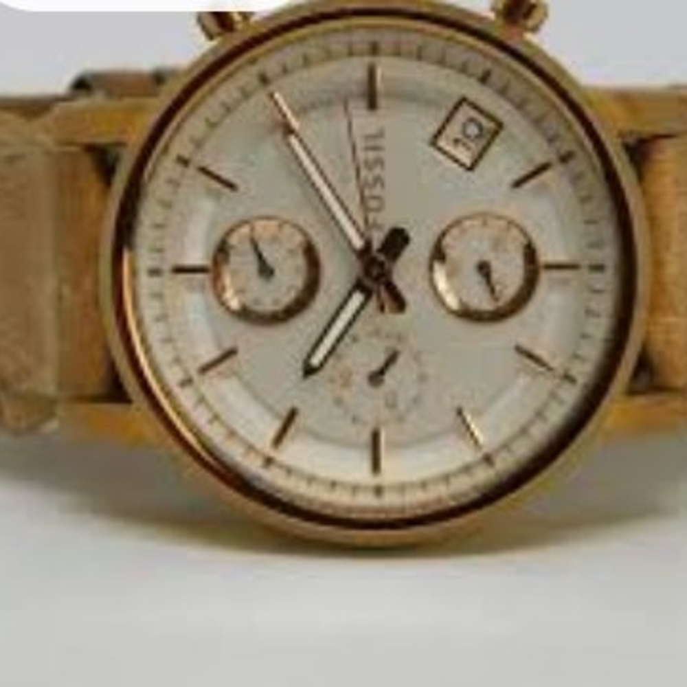 Tissot Gold and White Chronograph Watch